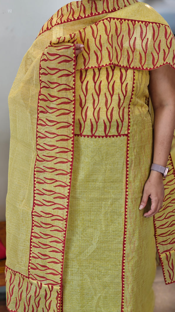 Yellow super net kota salwar suit