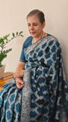 Blue banarasi saree