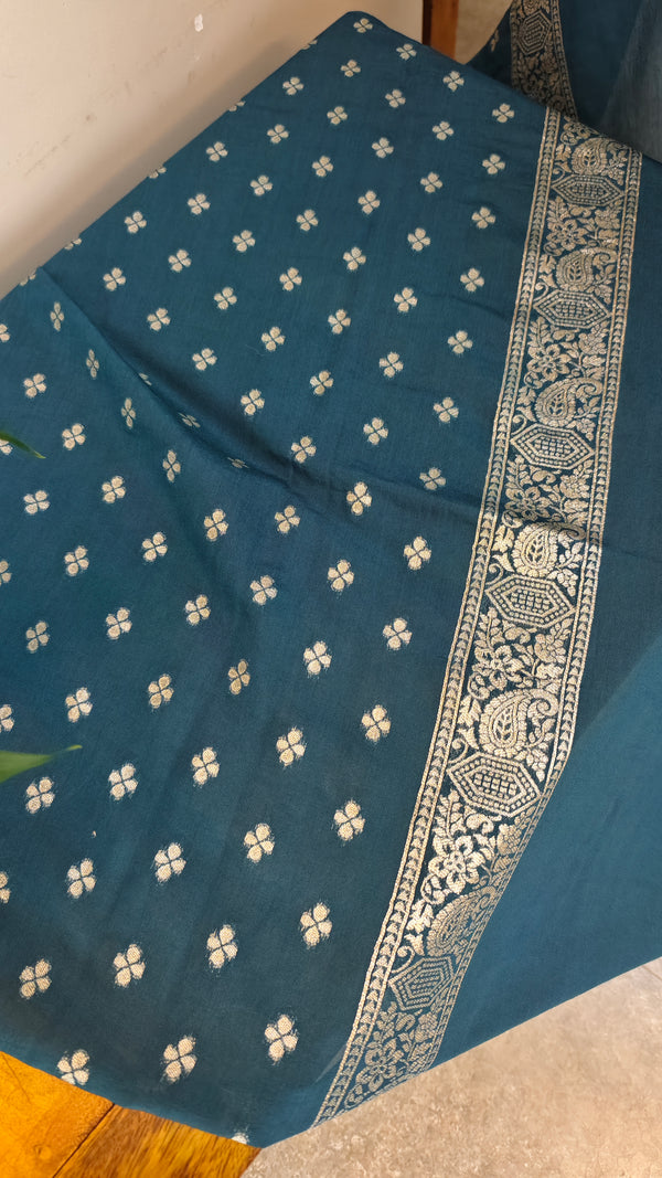 Blue banarasi saree