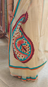 Light beige net kota saree