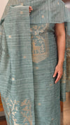 Teal shade banarasi suit - FE308