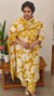 Mustard printed cotton kurti set