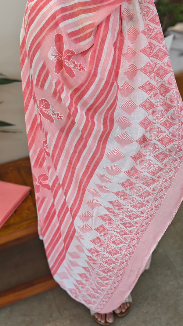 Pink cotton Hakoba suit -9232- D2
