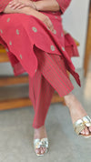 Maroon cotton kurti set