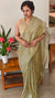 Metallic moss green tissue silk saree - 2M83