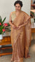 Antique gold lavender tissue silk saree - 2M83