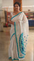 White organdy saree