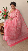 Pink net kota saree