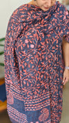 394D - Blue and peach modal cotton suit