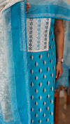 Blue and white cotton suit