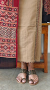 Beige and marooncotton salwar suit