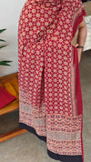 Beige and marooncotton salwar suit