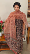 Black and brick red kota doria salwar suit - GD331