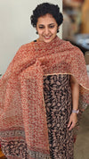 Black and brick red kota doria salwar suit - GD331