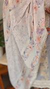Light beige and Lavender cotton Hakoba suit - 6D99