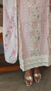 Light beige and lilac cottonHakoba suit - 6D99
