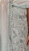 Powder blue cotton suit