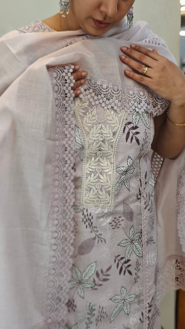 Lilac cotton suit
