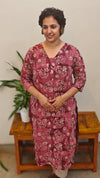 Dark pink jute top