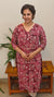 Dark pink jute top