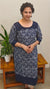 Indigo cotton hakoba top