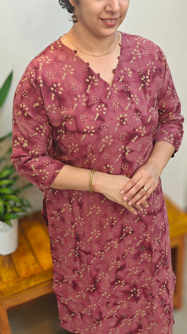 Dark pink cotton top
