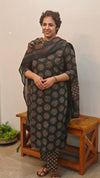 Dark green cotton kurti set