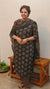 Dark green cotton kurti set