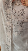 Smokey grey mal chanderi suit
