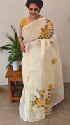 Light yellow painted silky kota saree - VL72