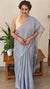 Lavender tissue linen saree