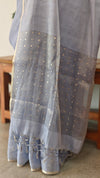 Lavender tissue linen saree