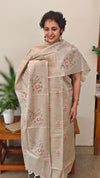 Beige semi tussar silk suit -C MTV6