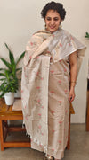 Beige semi tussar silk suit - E MTV6