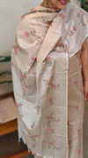 Beige semi tussar silk suit - E MTV6