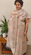 Beige semi tussar silk suit - G MTV6