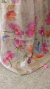 Beige tissue linen saree - W492