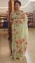 Pista green tissue linen saree - W492