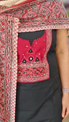 Black and red cotton suit