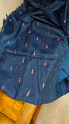 Classic blue desi tussar silk saree - 637B