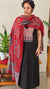 Black and red cotton suit