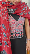 Black and red cotton suit