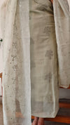 Sage green crushed organza suit - 6A20