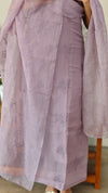 Dusty lavender crushed organza suit - 6A20