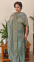WZCW - Basil Green Cutwork Tussar silk suit