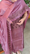 WZCW - Mauve Cutwork Tussar Silk Suit