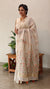 Light beige and Peach linen chanderi saree - X32