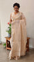 Light beige linen silk saree - DR42
