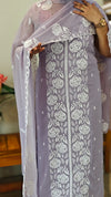 Lavender embroidered georgette salwar suit - CM35