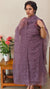 Dusty Lavender Crushed Organza Embroidered Suit - LMC18
